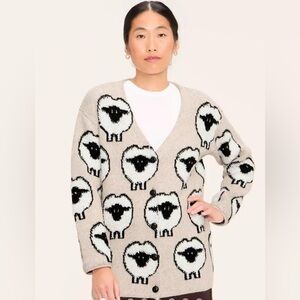 Woolrich x Target Beige Sheep button down cardigan sweater M